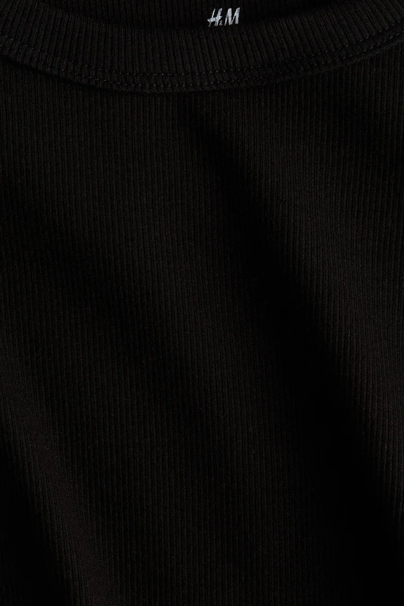 H&M Ribbed cotton jersey top